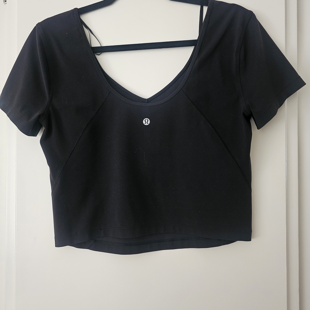 Lululemon Athletica Black V-Neck Blouse - Picture 2 of 3
